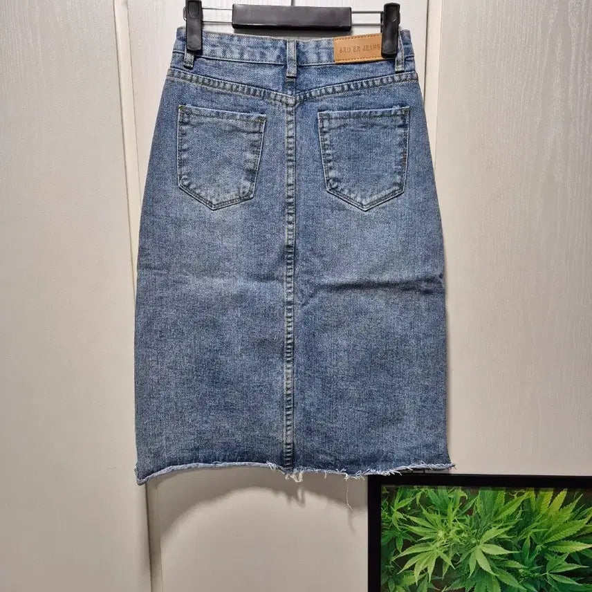 [BUNJANG] Denim Midi Skirt / (세일)(새상품)데미지 데님 스커트 청치마 연청