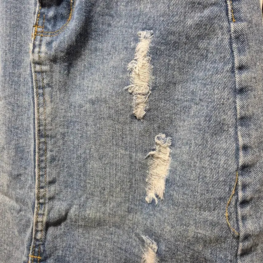 [BUNJANG] Denim Midi Skirt / (세일)(새상품)데미지 데님 스커트 청치마 연청