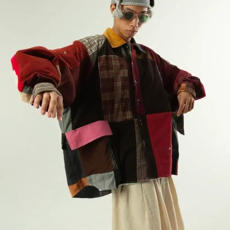 [BUNJANG] Sillazu Multicolor Patchwork Vest / 실라주 멀티컬러 베스트