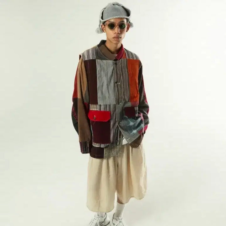 [BUNJANG] Sillazu Multicolor Patchwork Vest / 실라주 멀티컬러 베스트
