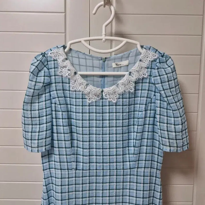 [BUNJANG] It Misha Checkered Lace Collar Dress / 상태최상)잇미샤 원피스 지컷헤지스오즈세컨듀엘온앤온시스템럭키슈에뜨sjsj