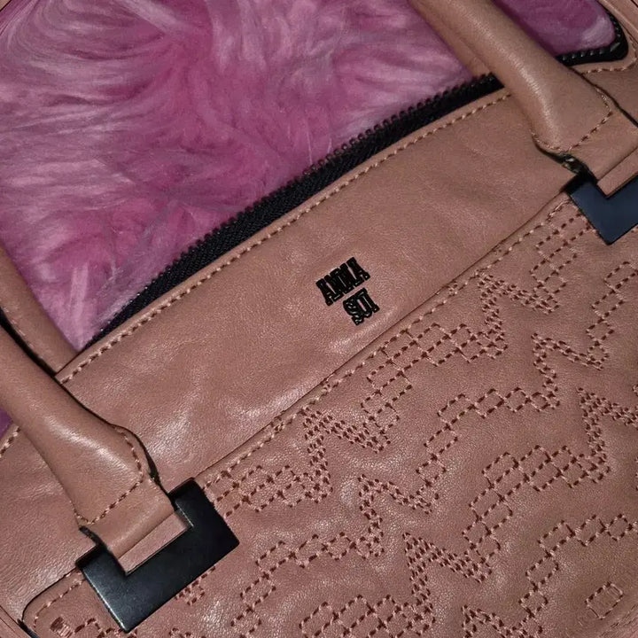 [BUNJANG] Anna Sui Coral Peach Leather Y2K Shoulder Bag / Anna Sui