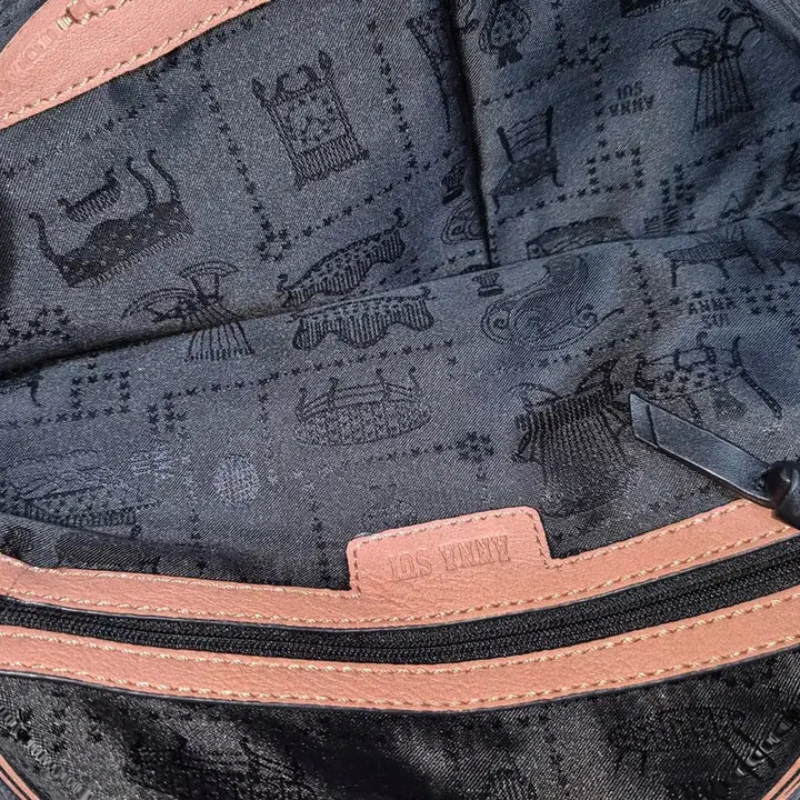 [BUNJANG] Anna Sui Coral Peach Leather Y2K Shoulder Bag / Anna Sui