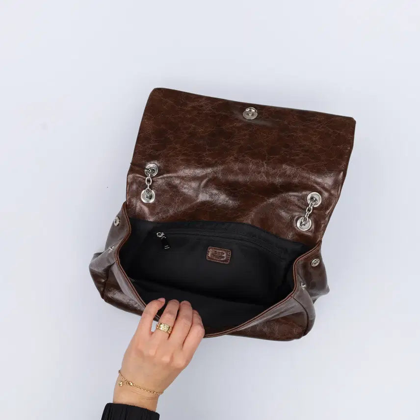 [BUNJANG] F Chain Bag / F 새상품 랩 주름 체인백 0402H1