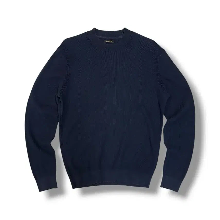 [BUNJANG] Massimo Dutti Navy Waffle Knit Sweater / [M] 마시모 두띠 네이비 와플 니트