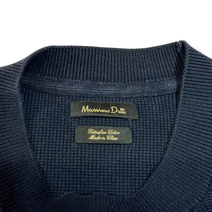 [BUNJANG] Massimo Dutti Navy Waffle Knit Sweater / [M] 마시모 두띠 네이비 와플 니트