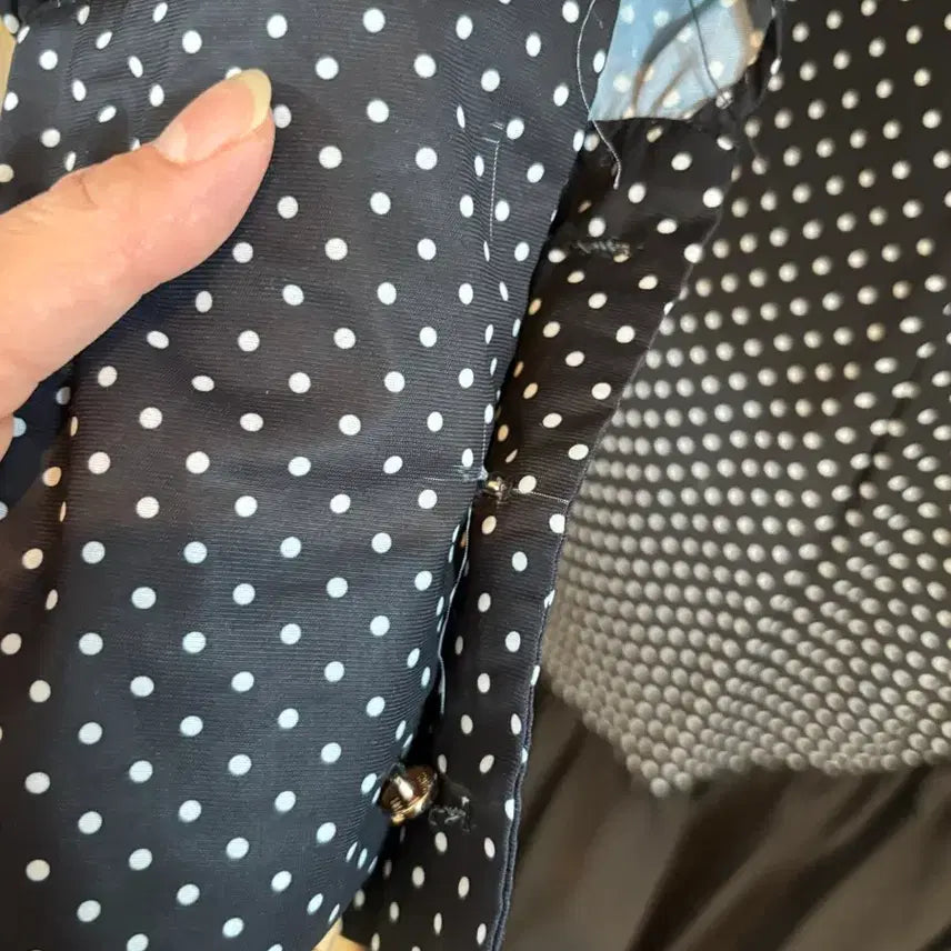 [BUNJANG] Black Dot Pattern Long Dress / 블랙 도트 패턴 롱 원피스