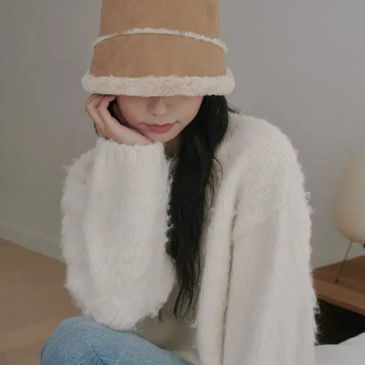[BUNJANG] Moon Suede Bonnet Hat Beige / (새상품) 올인컴플리트 moon 스웨이드 보닛햇 모자 베이지