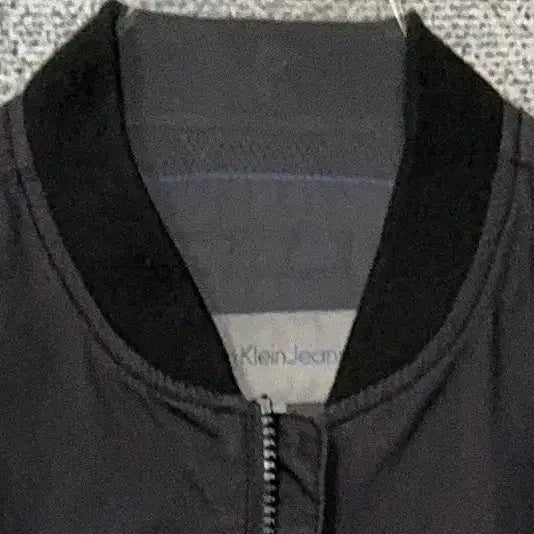 [BUNJANG] Calvin Klein Gray Logo Blouson Jacket M / 캘빈클라인 그레이 완장 로고 블루종 자켓 M