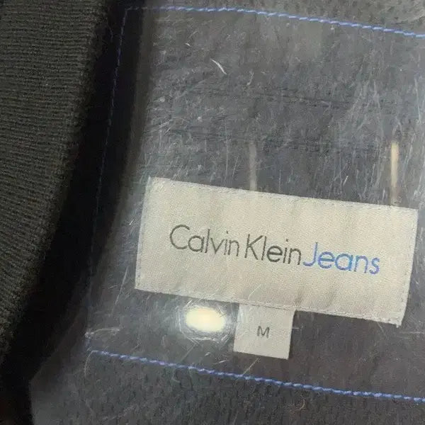 [BUNJANG] Calvin Klein Gray Logo Blouson Jacket M / 캘빈클라인 그레이 완장 로고 블루종 자켓 M