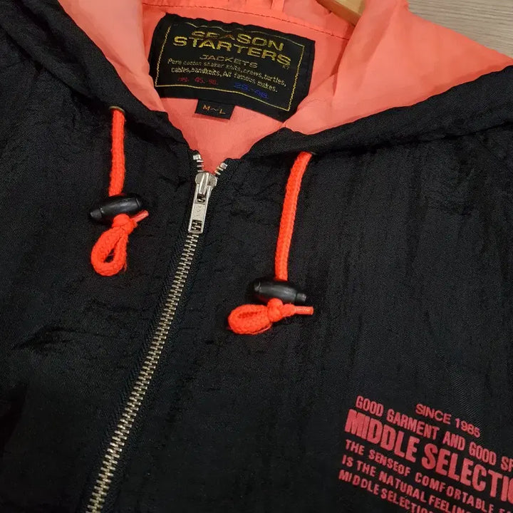 [BUNJANG] Vintage Printing Oversized Long Sleeve Hooded Zip-up Jacket (Men&