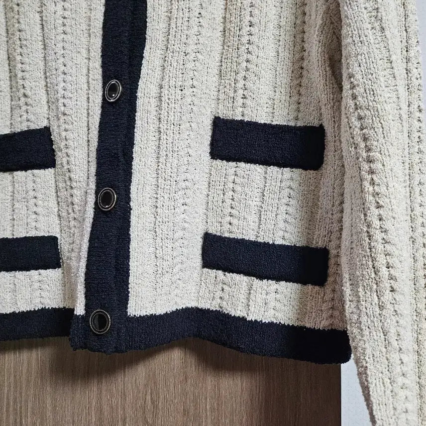 [BUNJANG] Kozet Black Trim Cardigan / 코젯 배색 가디건