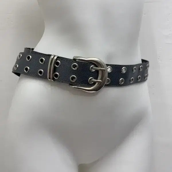 [BUNJANG] Silver Eyelet Belt / 실버 아일렛 벨트