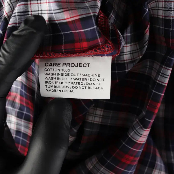 [BUNJANG] Pleaseproject 24FW String Check Cotton Shirt / (새상품) 플리즈프로젝트 24FW 스트링 체크 코튼 셔츠