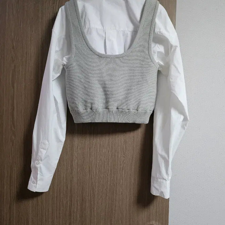 [BUNJANG] MagJ Nitt Mix Layered Shirt / 매그제이 니트믹스 셔츠