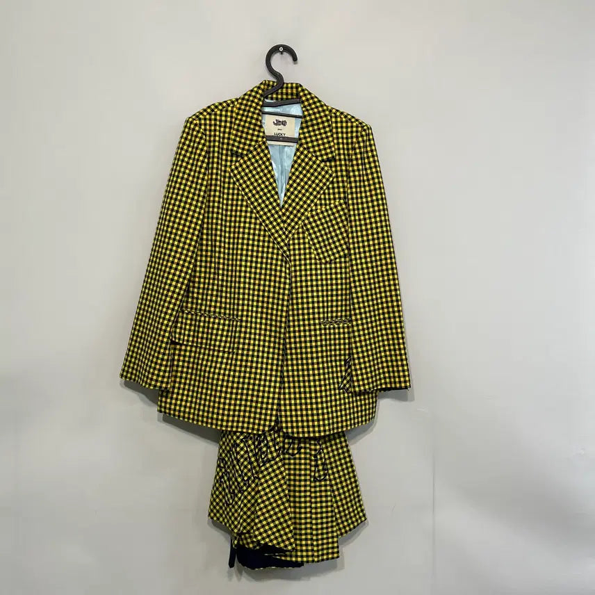 [BUNJANG] Lucky Chouette 20SS Set Up Jacket &amp; Skirt / 럭키슈에뜨 20SS 셋업 자켓 + 치마 38사이즈