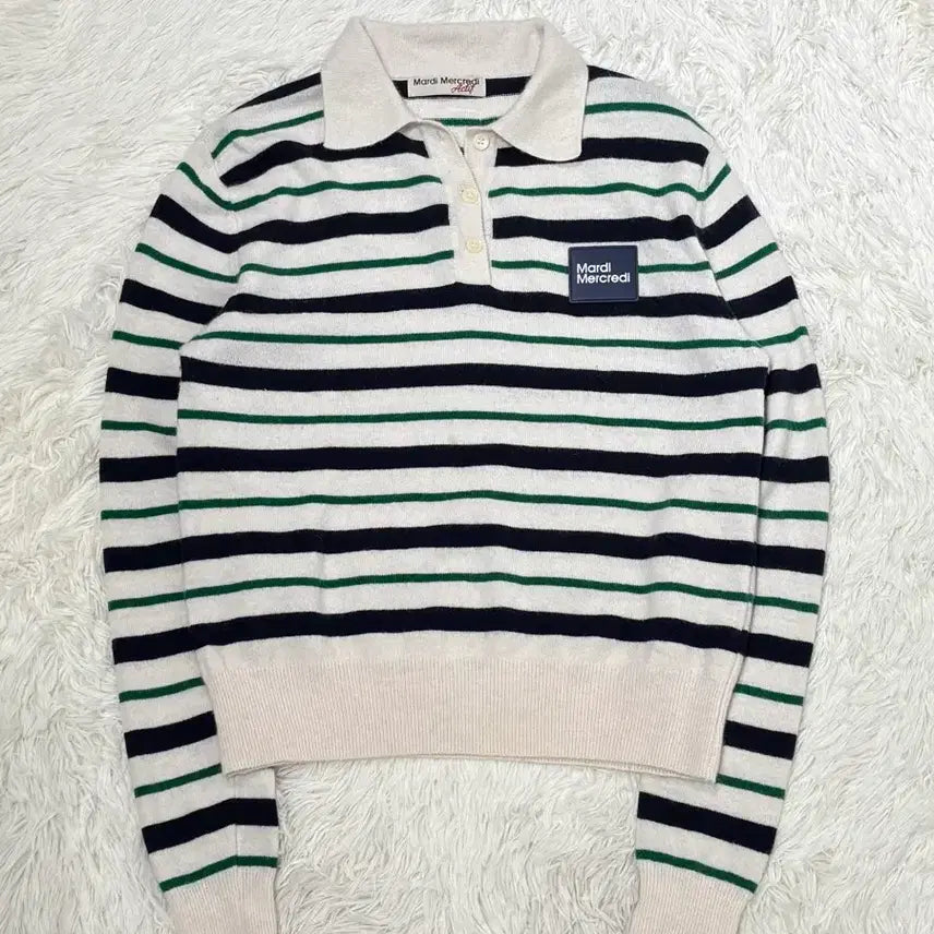 [SOLD OUT] 마르디 스트라이프 카라 니트