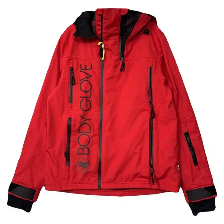 [BUNJANG] Body Glove Printed Red Windbreaker Jacket / 바디 글러브 프린팅 레드 바람막이 점퍼 자켓 M/M/M