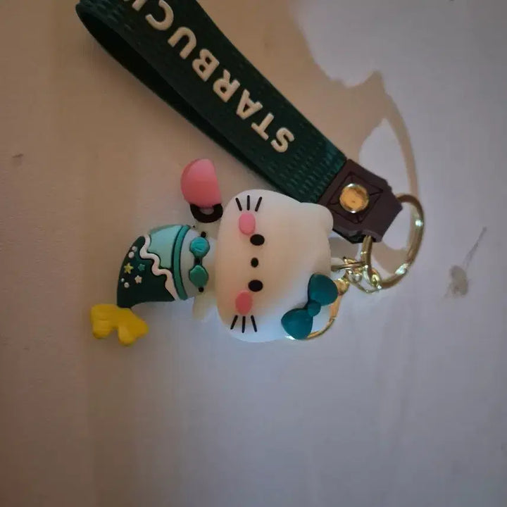 [BUNJANG] Starbucks Hello Kitty Keyring Plush Key Holder / 스타벅스 키티 키링 인형 키홀더