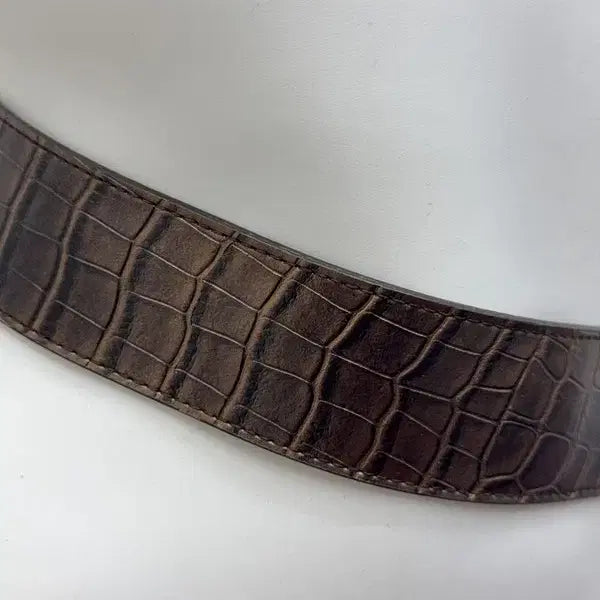 [BUNJANG] Phaeton Brown Eyelet Belt / 파에톤 브라운 아일렛 벨트
