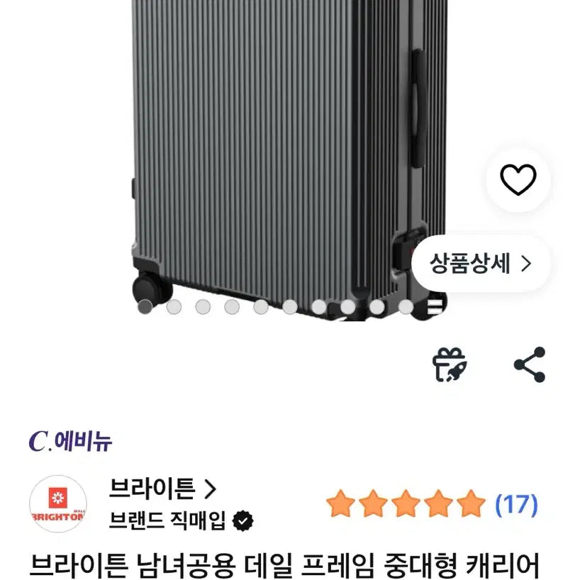 [BUNJANG] Brighton Dale 24-inch Frame Suitcase (Gray) / 브라이튼 데일 프레임 24인치 캐리어 (그레이)