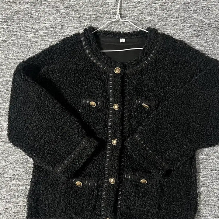 [BUNJANG] Black Tweed Style Jacket / (무료배송) 블랙 금장 버튼 자켓