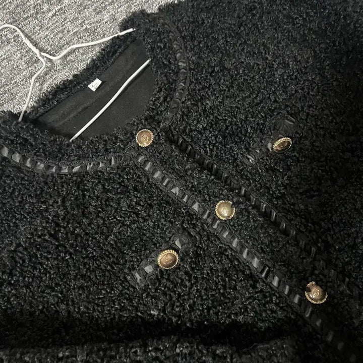 [BUNJANG] Black Tweed Style Jacket / (무료배송) 블랙 금장 버튼 자켓