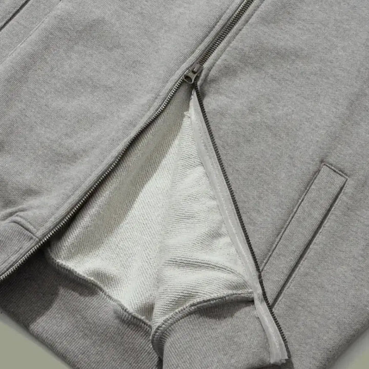 [BUNJANG] Feeple Flow Meteor High Neck Sweat Full Zip-up (Black/Gray) / 페플 플로우 메테오 하이넥 스웨트 풀집업 (블랙 / 그레이)