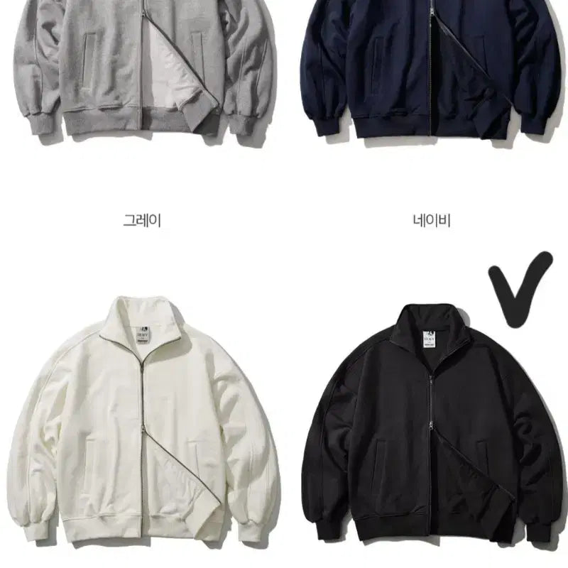 [BUNJANG] Feeple Flow Meteor High Neck Sweat Full Zip-up (Black/Gray) / 페플 플로우 메테오 하이넥 스웨트 풀집업 (블랙 / 그레이)