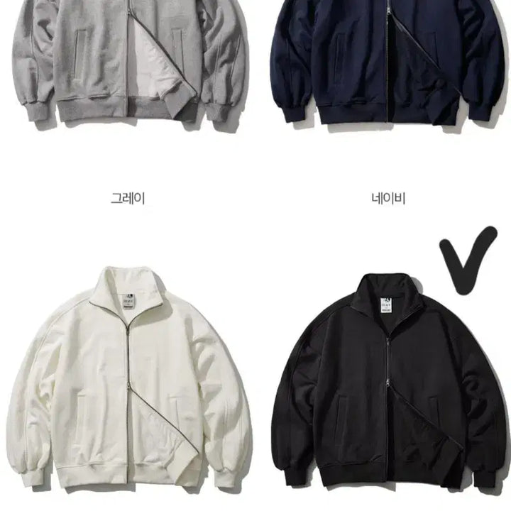 [BUNJANG] Feeple Flow Meteor High Neck Sweat Full Zip-up (Black/Gray) / 페플 플로우 메테오 하이넥 스웨트 풀집업 (블랙 / 그레이)