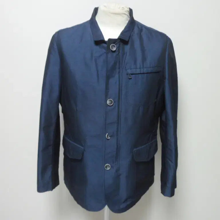 [BUNJANG] Bruno Baffi Linen Blazer Jacket Navy (Size 95) / (무료배송) 브루노바피/남성/춘추/점퍼식/린넥 자켓/95(M)새제품