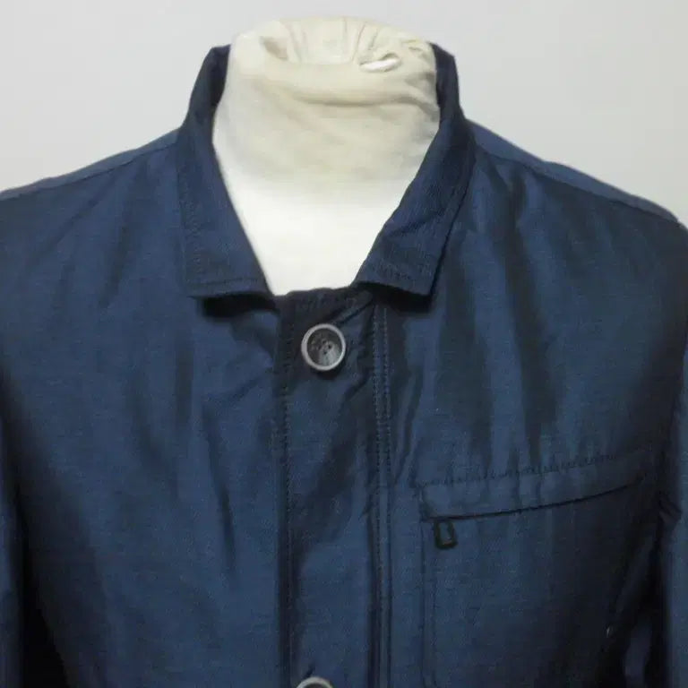 [BUNJANG] Bruno Baffi Linen Blazer Jacket Navy (Size 95) / (무료배송) 브루노바피/남성/춘추/점퍼식/린넥 자켓/95(M)새제품