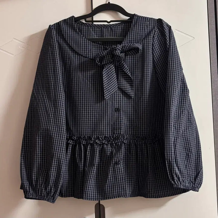 [BUNJANG] Unworn Check Blouse / (택포) 새상품_체크 블라우스