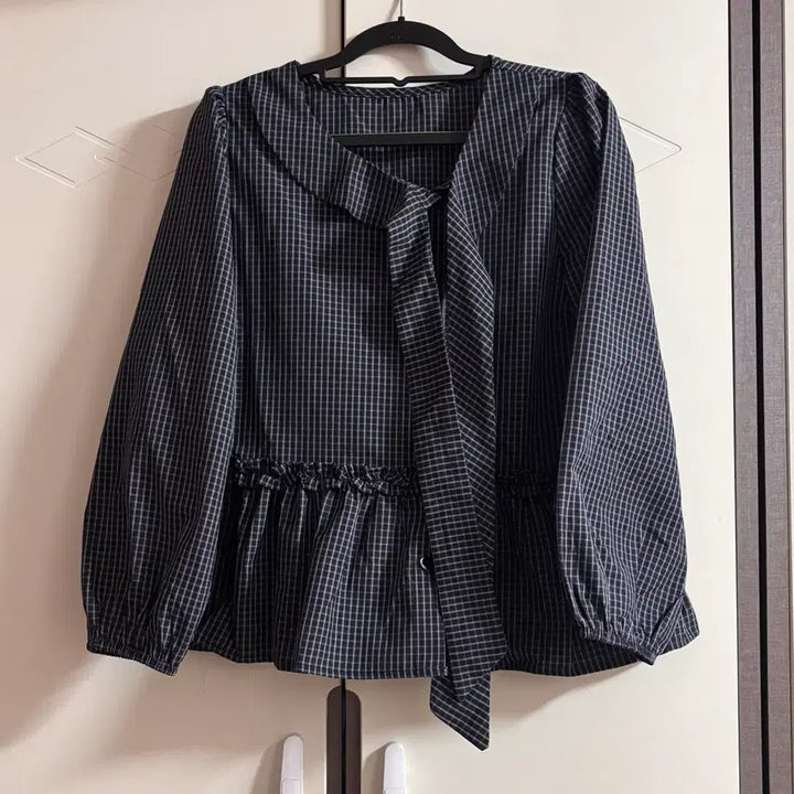 [BUNJANG] Unworn Check Blouse / (택포) 새상품_체크 블라우스