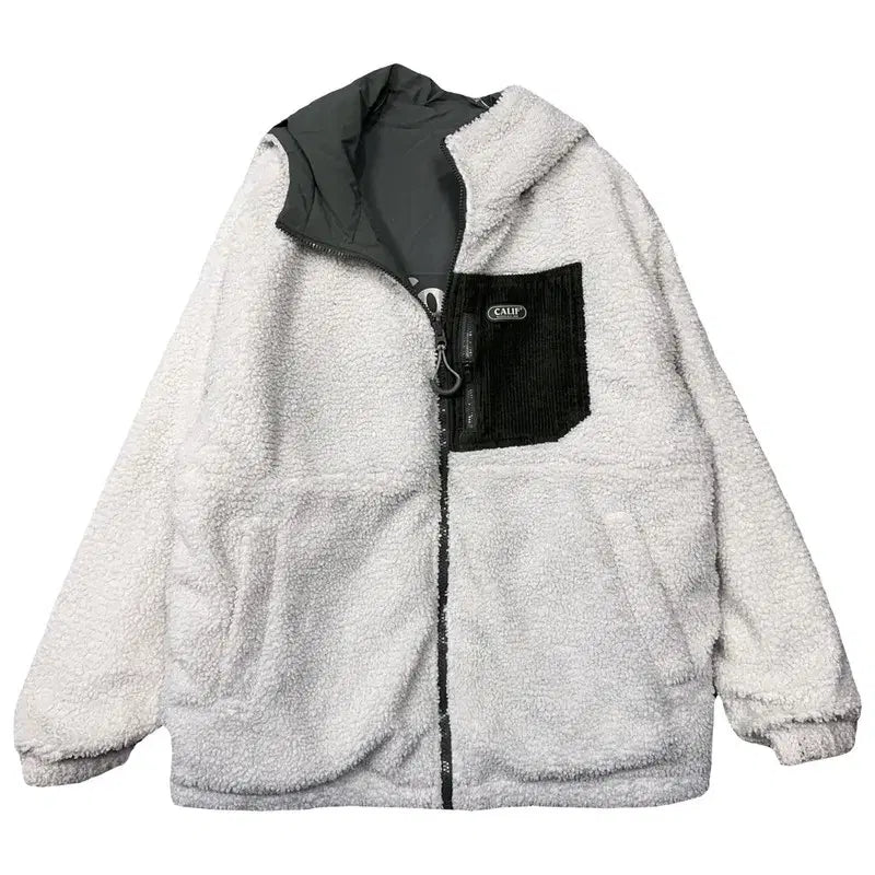[BUNJANG] Who.A.U. Reversible Green White Fleece Jacket (Small) / 후아유 양면 그린 화이트 뽀글이 점퍼 Small