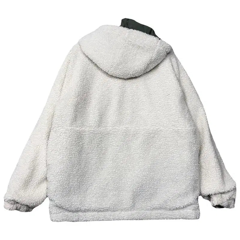 [BUNJANG] Who.A.U. Reversible Green White Fleece Jacket (Small) / 후아유 양면 그린 화이트 뽀글이 점퍼 Small