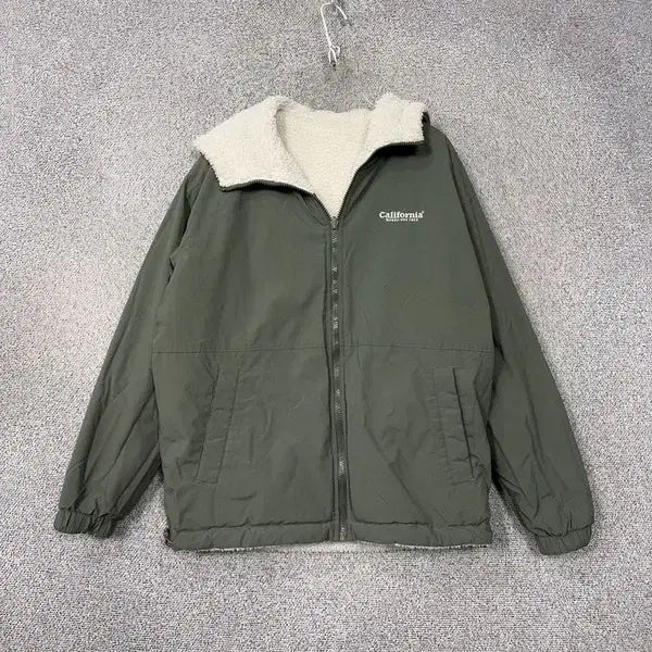[BUNJANG] Who.A.U. Reversible Green White Fleece Jacket (Small) / 후아유 양면 그린 화이트 뽀글이 점퍼 Small