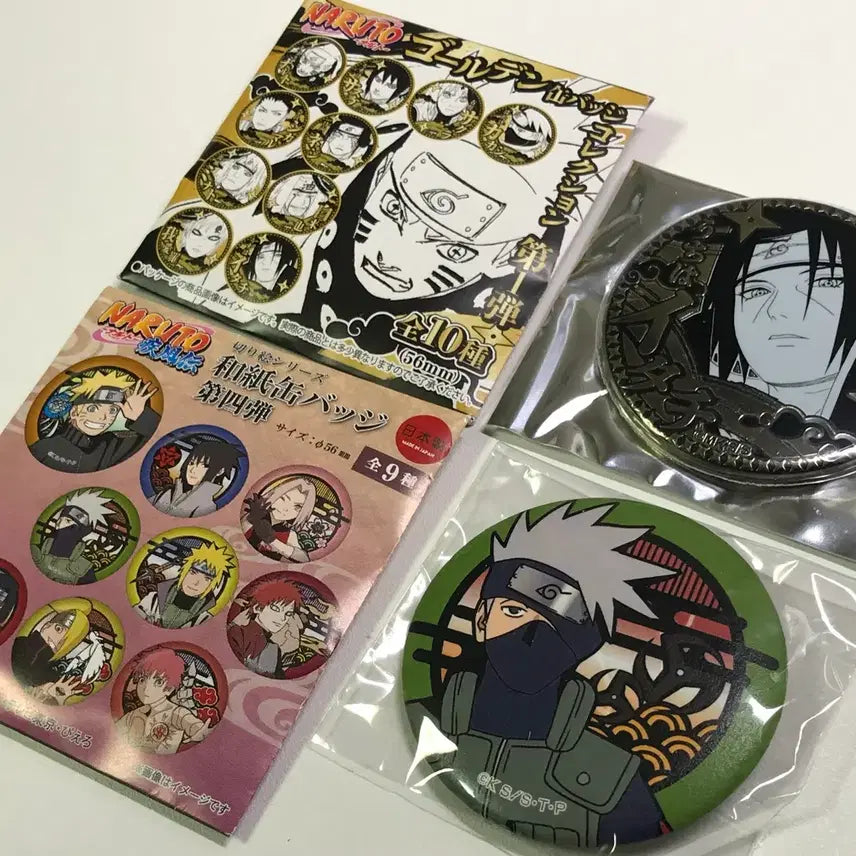 [BUNJANG] Naruto Jump Shop Itachi Golden Can Badge / [나루토] 점프샵 원화 골든 캔뱃지 - 이타치