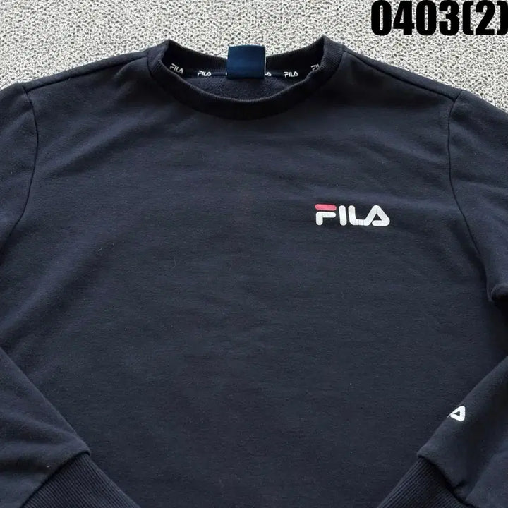 [BUNJANG] Fila Black Sweatshirt 95 / 휠라 블랙 맨투맨 티셔츠 95
