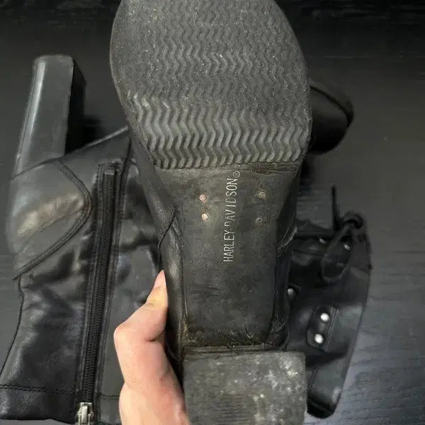 [BUNJANG] Harley Davidson Lace-Up Heel Boots / 할리데이비슨 레이스업 힐 부츠