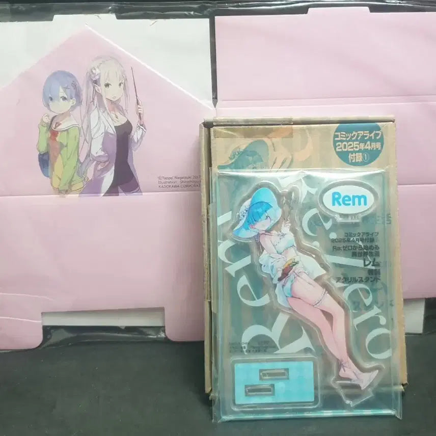 [BUNJANG] Re:ZERO Rem Acrylic Stand &amp; Bookrest Bundle / 리제로,아크릴스탠드,북레스트,렘,굿즈,새제품