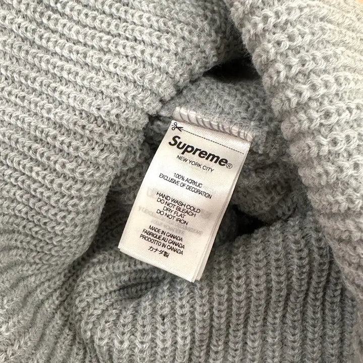 [BUNJANG] Supreme Gray Beanie Hat / 슈프림 Supreme 그레이 비니 모자