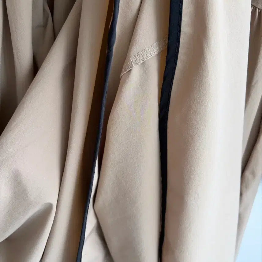 [BUNJANG] Beige Long Dress / 베이지 바스락 롱 원피스