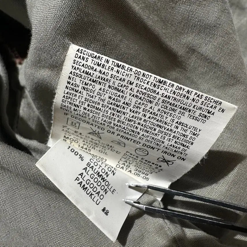 [SOLD OUT] [XL] Diesel 디젤 웨스턴 체크 후리스 베스트 조끼