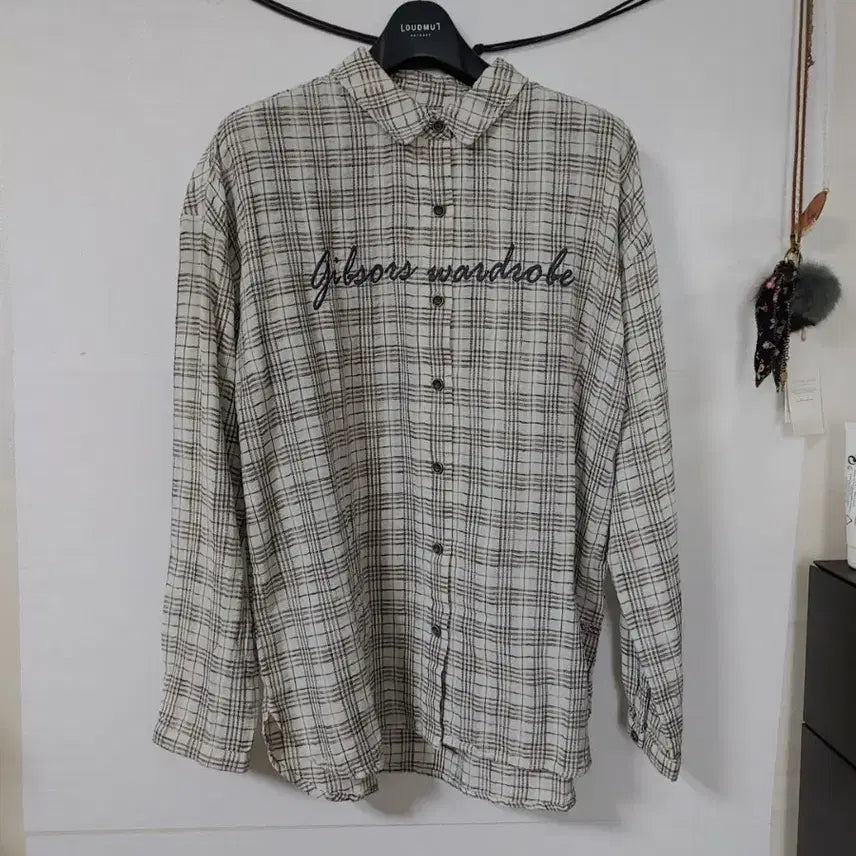 [BUNJANG] Thursday Island Embroidered Check Blouse / 새상품 S 앞자수 체크 블라우스  써스데이아일랜드