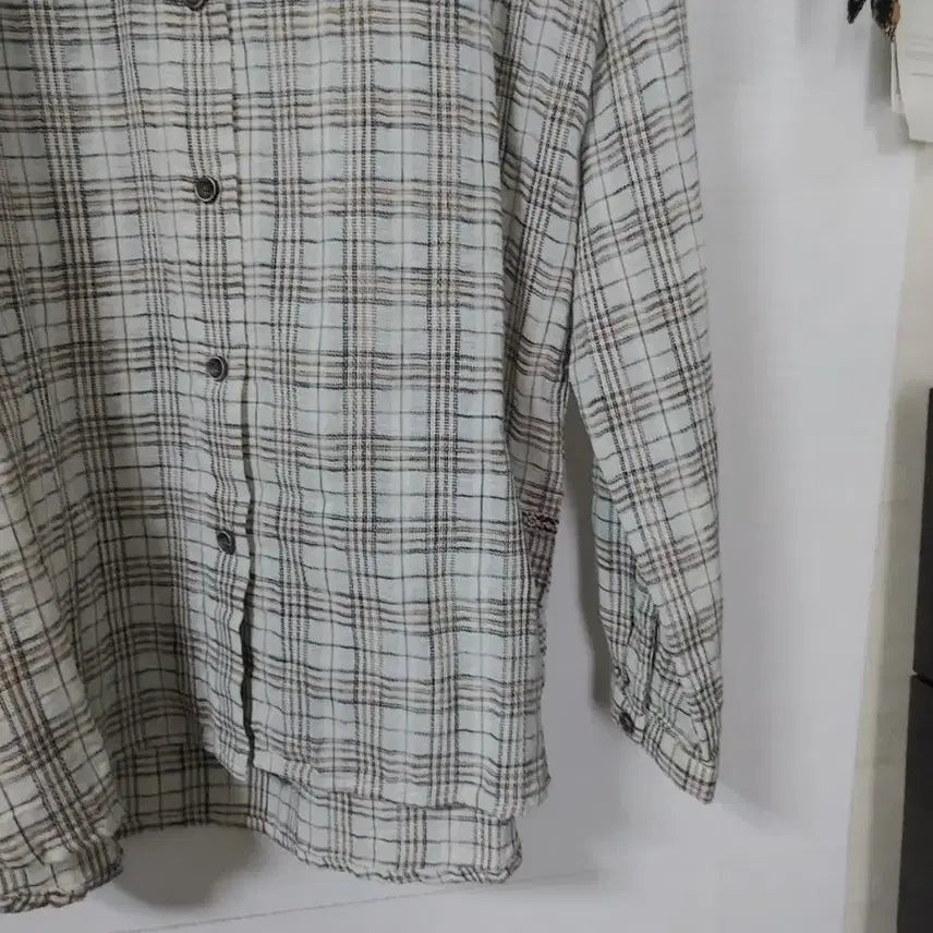 [BUNJANG] Thursday Island Embroidered Check Blouse / 새상품 S 앞자수 체크 블라우스  써스데이아일랜드