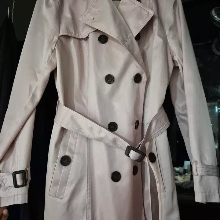 [BUNJANG] Pink Trench Coat Size M/L / 핑크 트렌치 코트 66반 사이즈