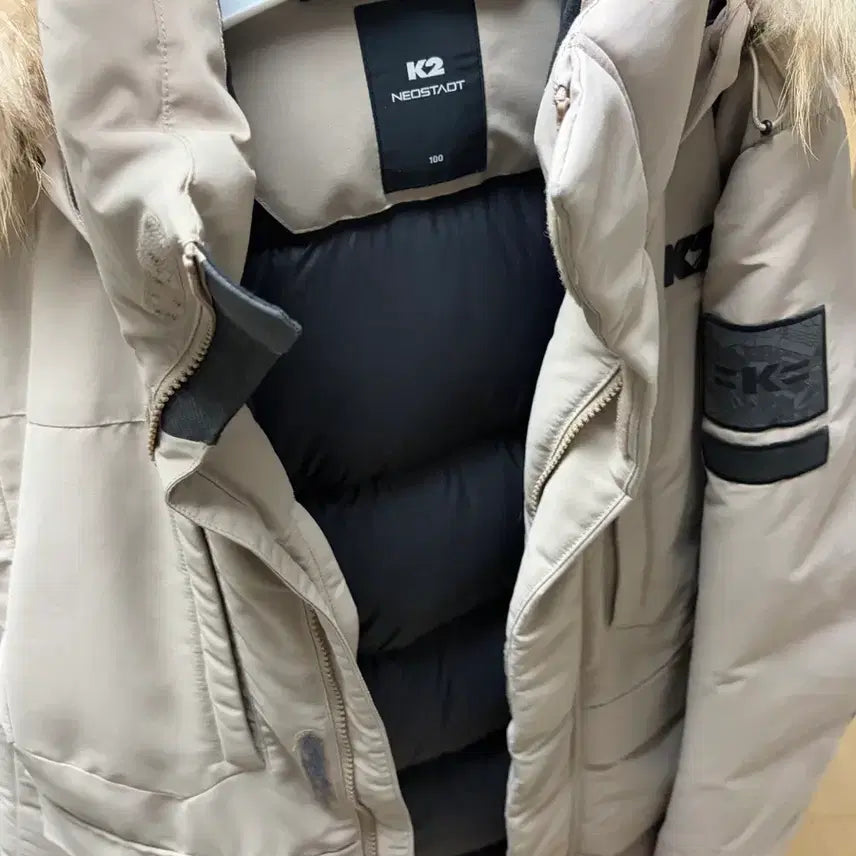 [BUNJANG] K2 Neostart Padded Jacket (Ivory) - Size 100 / K2 네오스타트 패딩 100 사이즈