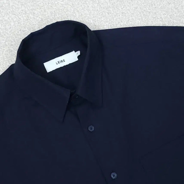 [BUNJANG] LEIRE Linen Short Sleeve Shirt Navy / (M)LEIRE 남자 반팔 셔츠 린넨 남방 여름 네이비 B8W2807