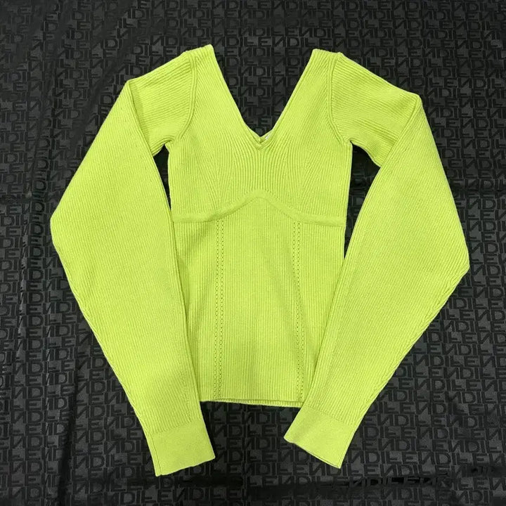 [BUNJANG] 8 by YOOX Ribbed Balloon V-Neck Knit Sweater / 8 BY YOOX 골지 벌룬 브이넥 니트